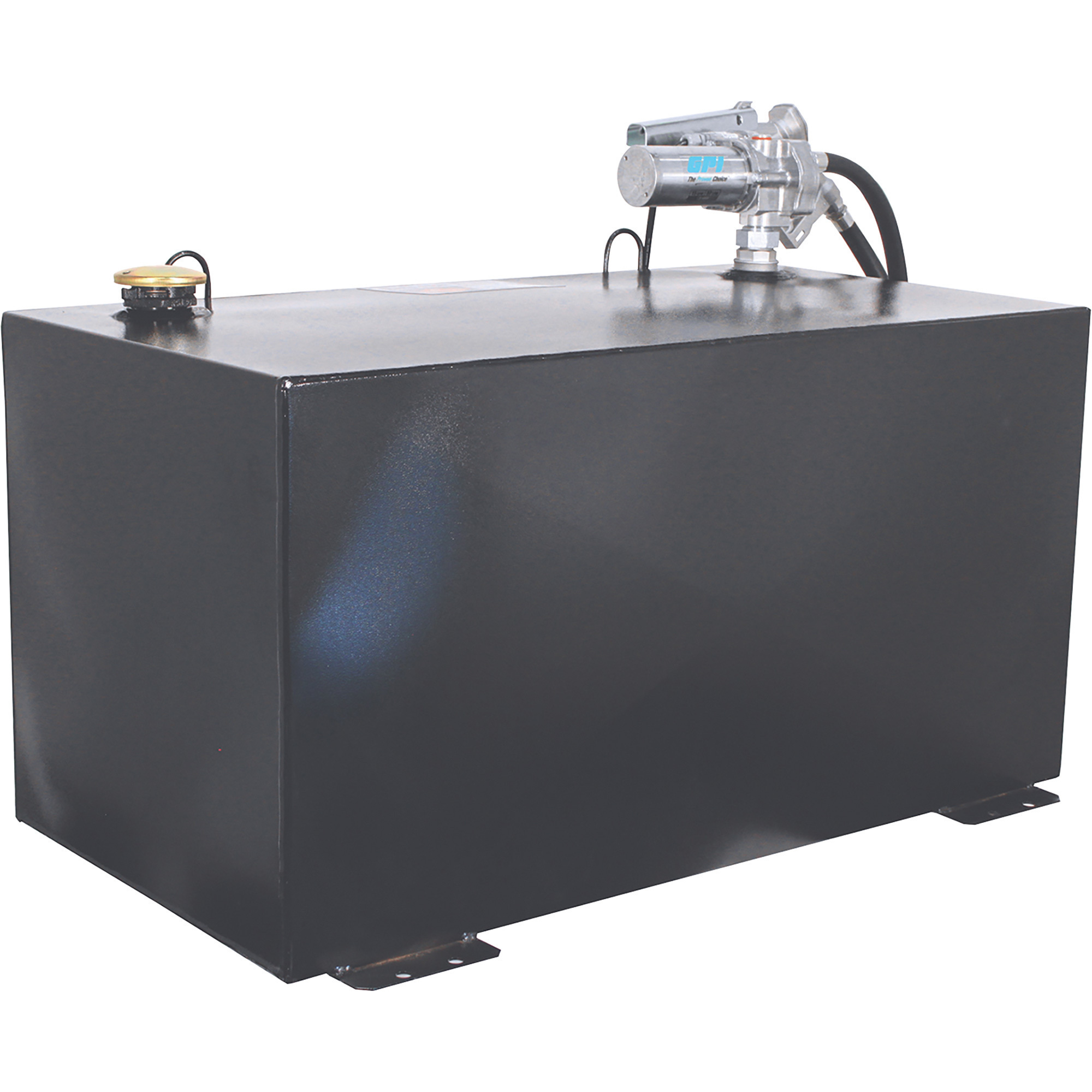 Better Built Steel Diesel Fuel Transfer Tank WIth GPI 12V Fuel Transfer Pump, 96-Gallon, Rectangular, Black, 15 GPM, Model# 29214989